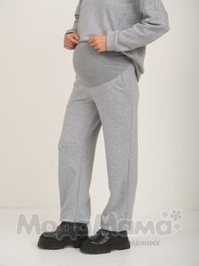 мм824-202106-Брюки (трёхнитка), Серый меланж