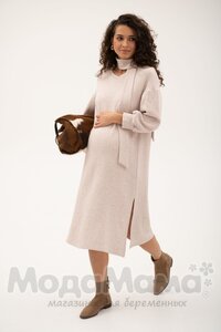 мм547-106113/1-Платье для беременных (3/4 рукав), Крем/меланж
