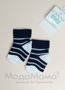 dn11-Носочки для новорожденных, Син/полоска