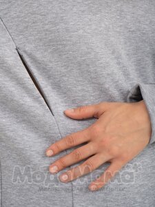 мм324-541106-Свитшот для беременных и кормящих, Серый меланж