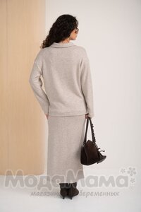 мм929-821113-Костюм для беременных, Бежевый меланж