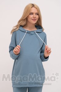 мм904-813509-Костюм для беременных (двухнитка), Серо-голубой