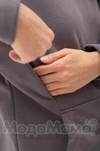 мм904/1-813517-Костюм для беременных (еврофлис), Серый