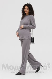 мм910-816108-Костюм для беременных (джемпер+брюки), Серый