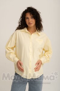 кк1030-Рубашка ОВЕРСАЙЗ, Сливочное масло