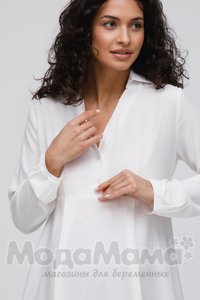 мм331-601166-Блузка для беременных и кормящих, Молочный
