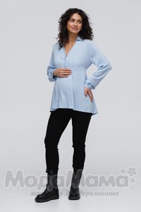 мм331-601166-Блузка для беременных и кормящих, Голубой