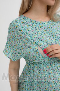 мм529-101254-Платье для беременных и кормящих, Мята/принт