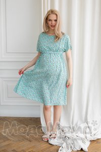 мм529-101254-Платье для беременных и кормящих, Мята/принт