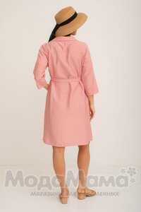 мм541-101877-Платье-рубашка для беременных, Пудра