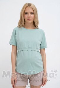 мм111-011202-Футболка для беременных и кормящих, Ментол