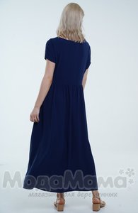 мм526-101257-Платье для беременных и кормящих, Т.синий