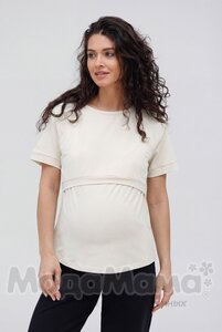 Футболка для беременных и кормящих, Экрю