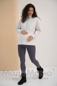 мм821-222116-Легинсы в рубчик утепленные (байка), Графит