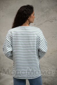 мм116-636109-Джемпер для беременных, Полынь/полоска