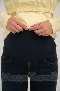 y550-дм-Джинсы утепленные (плотная байка), Т.синий