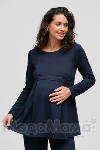 Блузка для беременных и кормящих, Т.синий