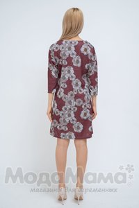 мм531-106270-Платье для беременных, Бордов/принт