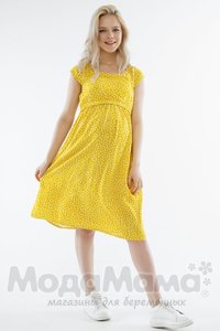 мм522-101551-Платье для беременных и кормящих, Желт/принт