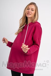 мм604-513506-Джемпер для беременных и кормящих, Брусничный