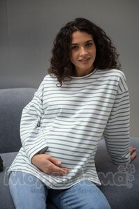 Джемпер для беременных, Полынь/полоска