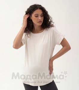 Футболка для беременных и кормящих, Экрю