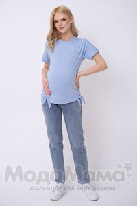 мм108-016202-Футболка для беременных и кормящих, Голубой