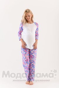 Пижама для беременных и кормящих, Сердечки
