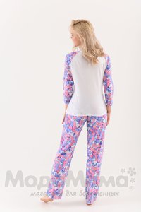 мм906-432301-Пижама для беременных и кормящих, Сердечки