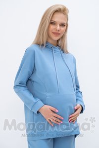 мм604-513509-Джемпер для беременных и кормящих, Голубой