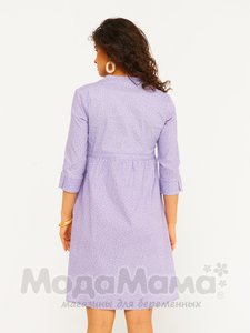 мм535-101353-Платье для беременных и корм (джинс), Сирен.горошек