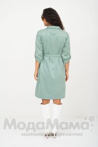 мм541-101878-Платье-рубашка для беременных, Шалфей