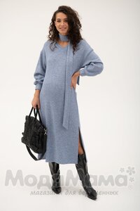 мм547-106113-Платье для беременных, Синий/меланж