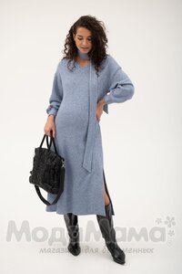 мм547-106113-Платье для беременных, Синий/меланж