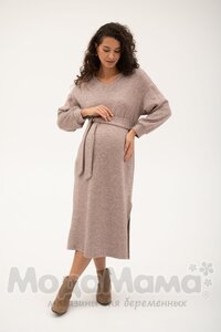 мм547-106113-Платье для беременных, Капучино/меланж