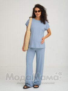 мм937-841605-Костюм для беременных и кормящих, Серо-голубой
