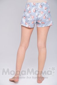 мм903-431201-Пижама для беременных и кормящих, Белый/фламинго
