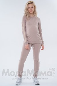 мм919-810609-Костюм для беременных (двухнитка), Бежевый меланж