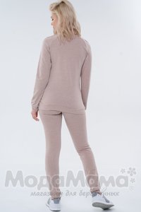 мм919-810609-Костюм для беременных (двухнитка), Бежевый меланж