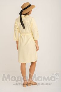 мм541-101877-Платье-рубашка для беременных, Сливочное масло