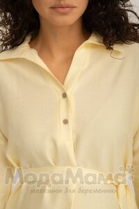 мм541-101877-Платье-рубашка для беременных, Сливочное масло